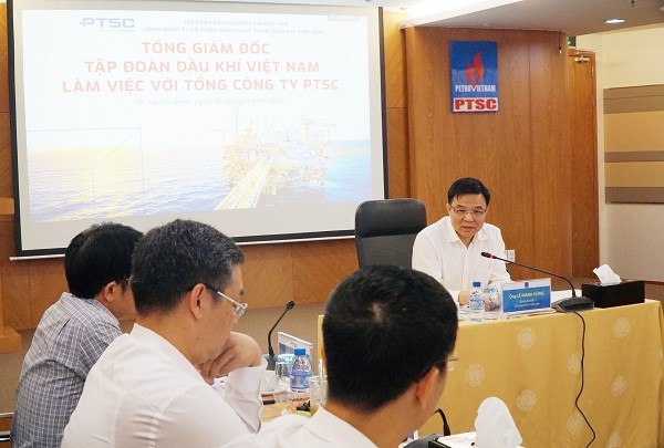 Tổng Giám đốc Petrovietnam Lê Mạnh Hùng làm việc với PTSC