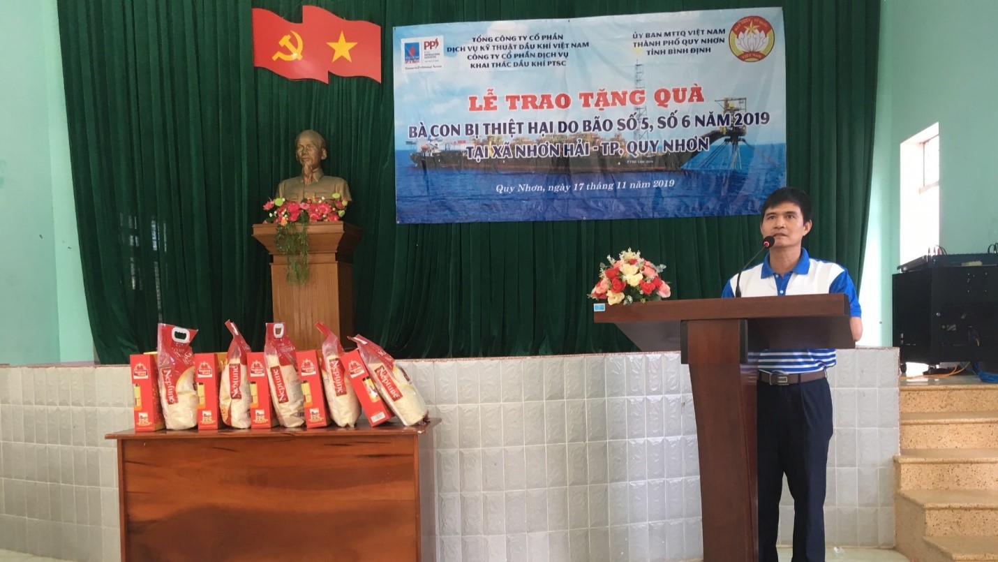 Công ty PPS thăm hỏi, tặng quà các gia đình bị thiệt hại do Bão số 5 &amp; 6 tại tỉnh Bình Định