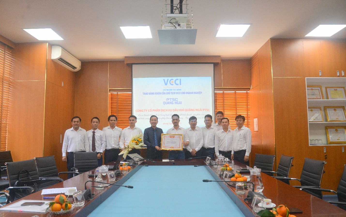 PTSC Quảng Ngãi vinh dự được trao tặng bằng khen của Chủ tịch Liên đoàn VCCI