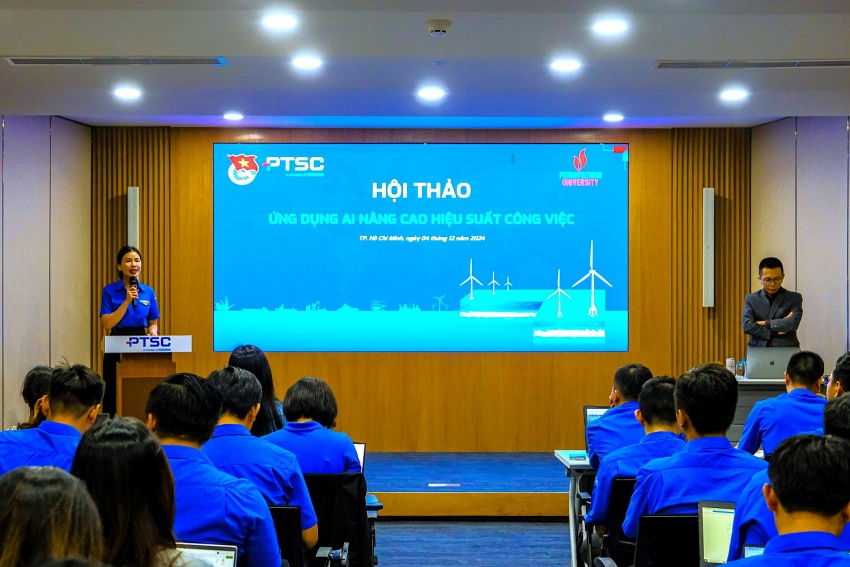 Đoàn Thanh niên PTSC tổ chức hội thảo ứng dụng AI nâng cao hiệu suất công việc
