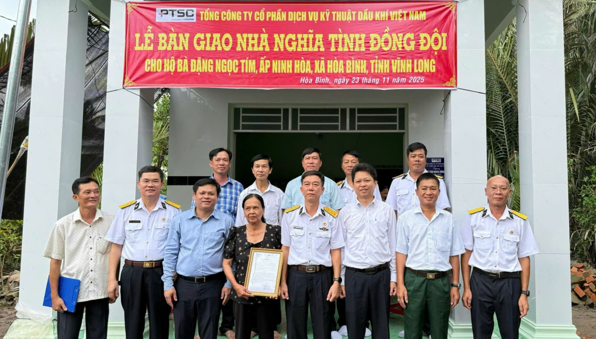 PTSC dựng xây mái ấm cho hội viên Hội Cựu chiến binh tại Vĩnh Long