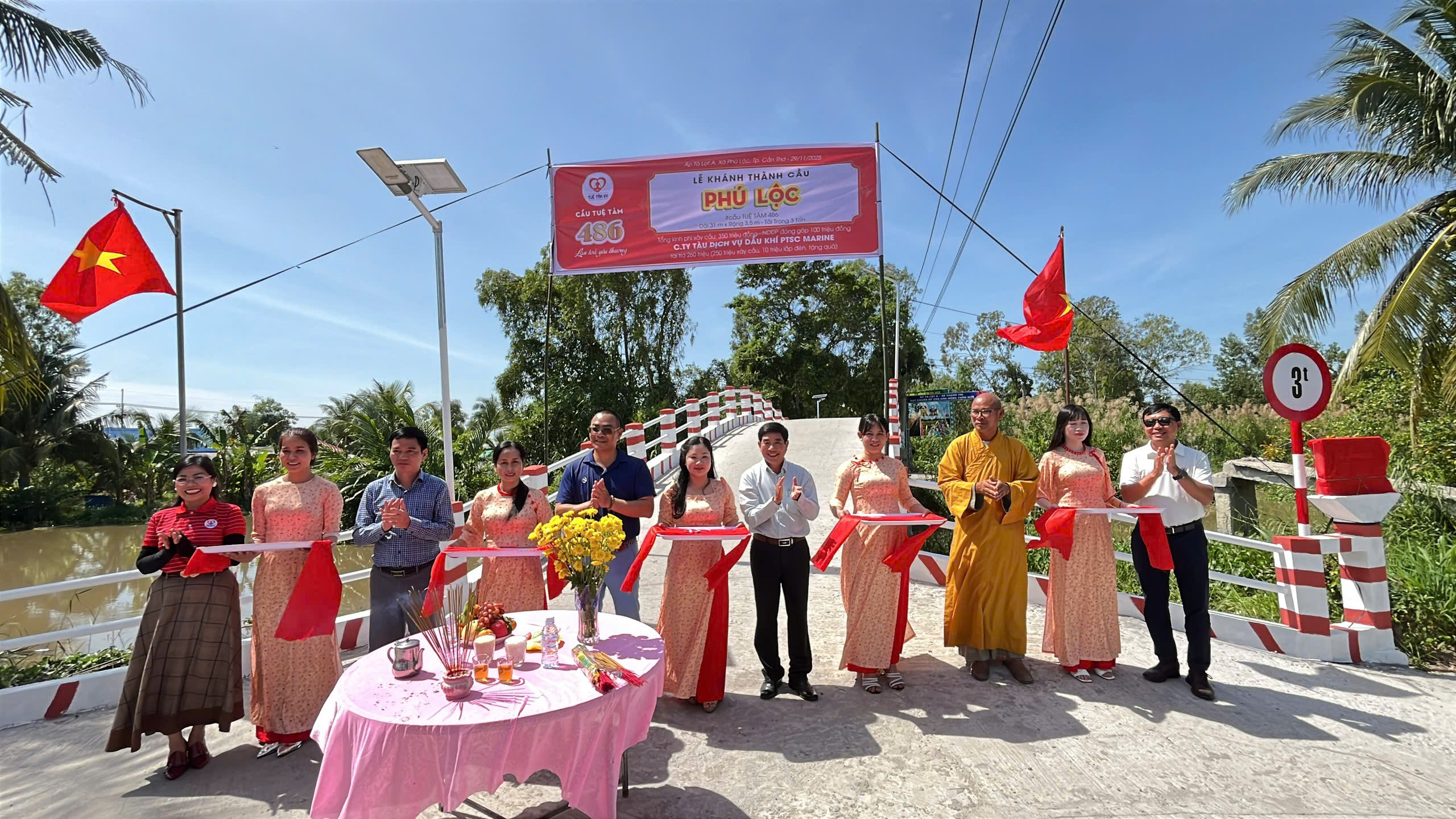 PTSC Marine tài trợ xây dựng cầu giao thông nông thôn tại Đồng bằng Sông Cửu Long