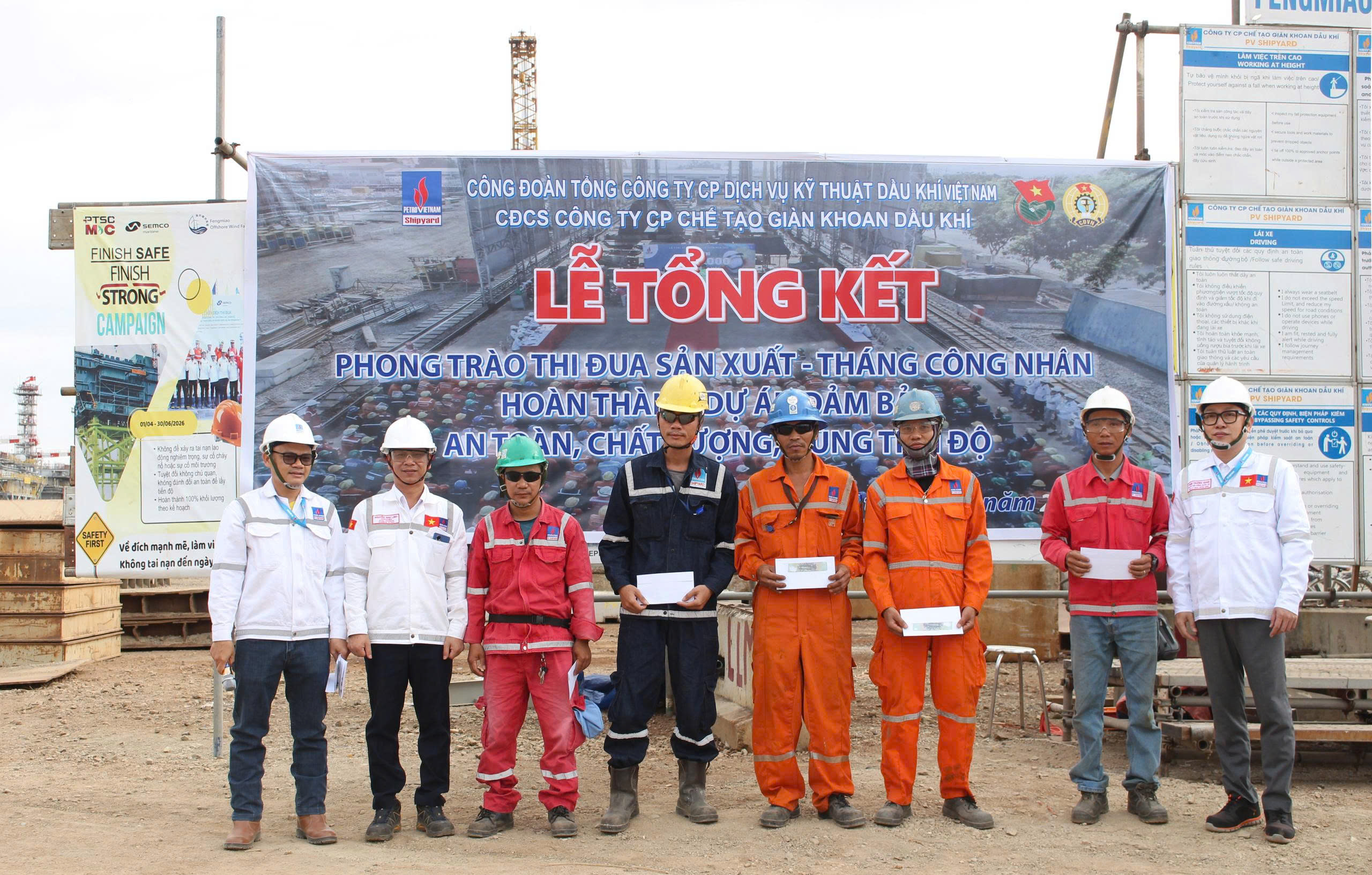 PV Shipyard tổng kết phong trào thi đua sản xuất và khen thưởng các tập thể, cá nhân tiêu biểu