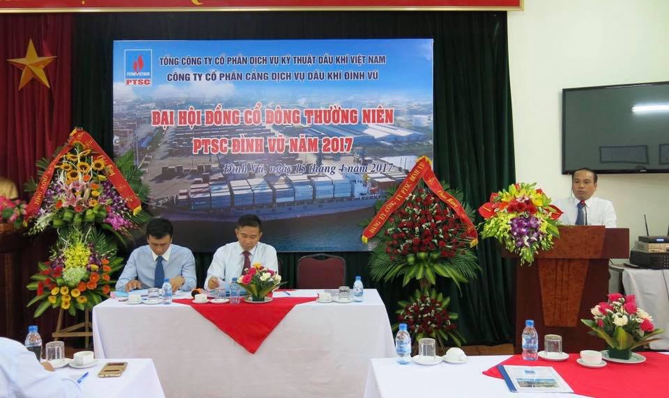 Đại hội đồng cổ đông thường niên năm 2017 - Công ty Cổ phần Cảng Dịch vụ Dầu khí Đình Vũ