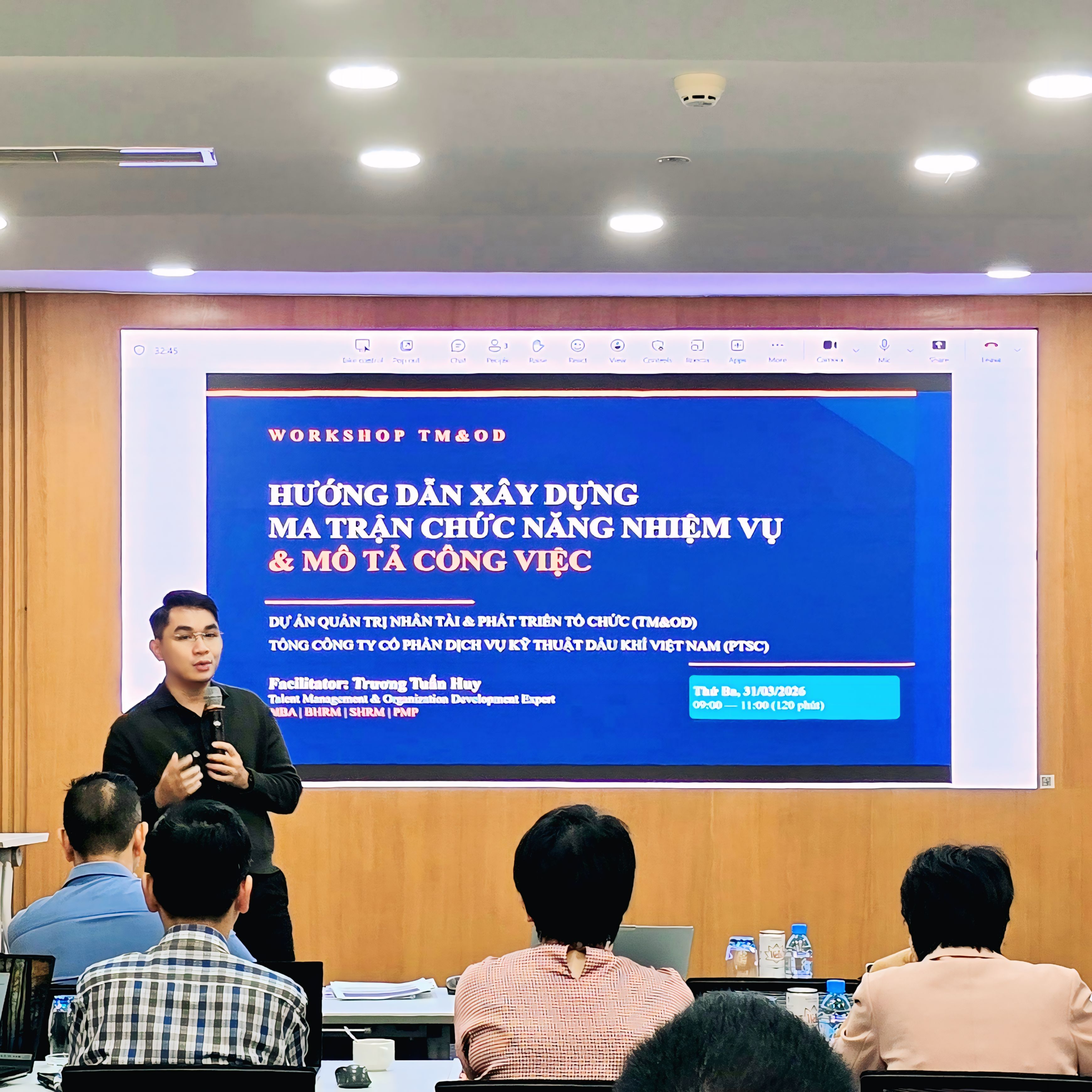 Workshop TM&OD lần 2: Chuẩn hóa Ma trận Chức năng Nhiệm vụ & Mô tả Công việc — Bước tiến vững chắc trong hành trình quản trị nhân sự hiện đại tại PTSC