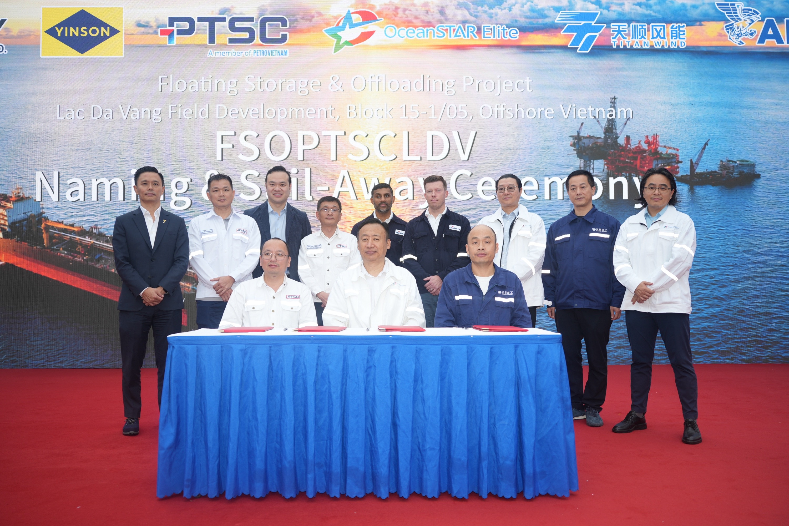 PTSC successfully holds Naming and Sail-away ceremony for FSO PTSC Lac Da Vang, primed for Lac Da Vang field’s First Oil target