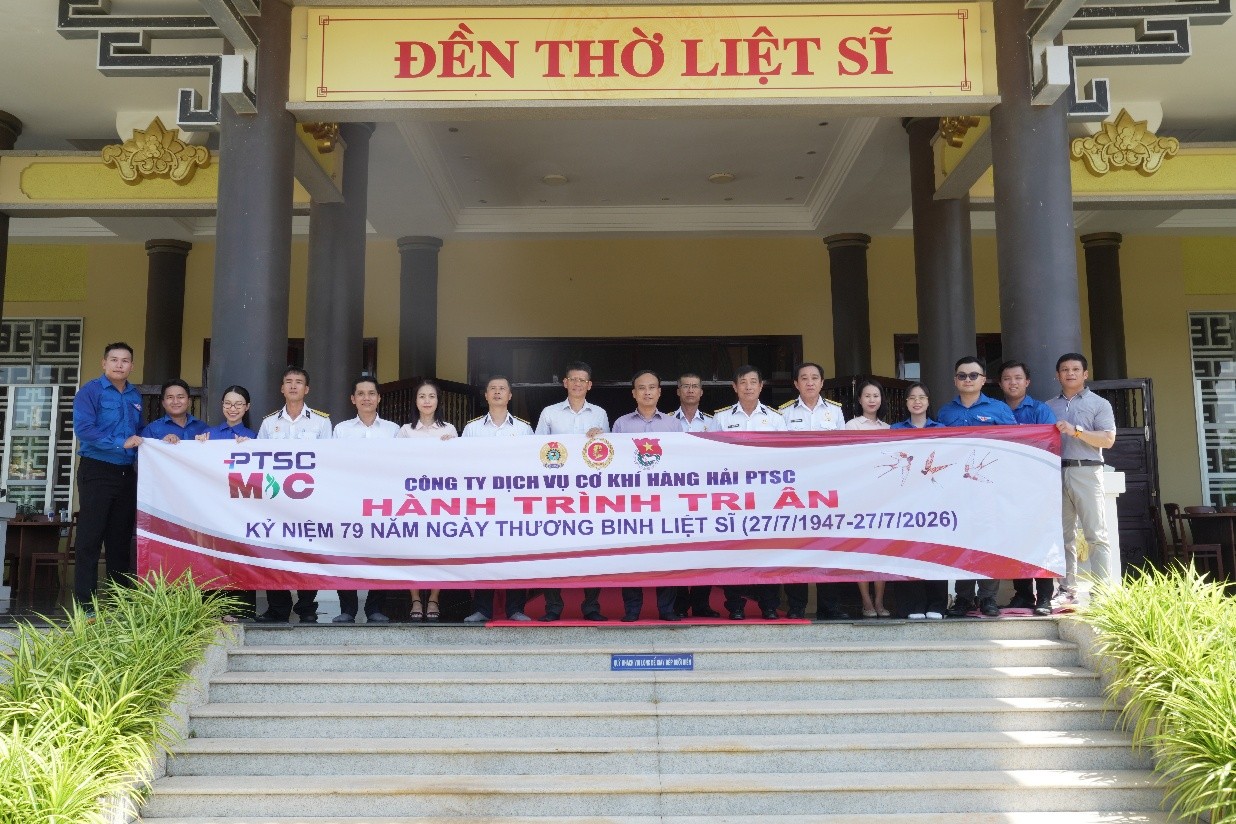PTSC M&C phát huy truyền thống Uống nước nhớ nguồn nhân kỷ niệm 79 năm Ngày Thương binh - Liệt sĩ